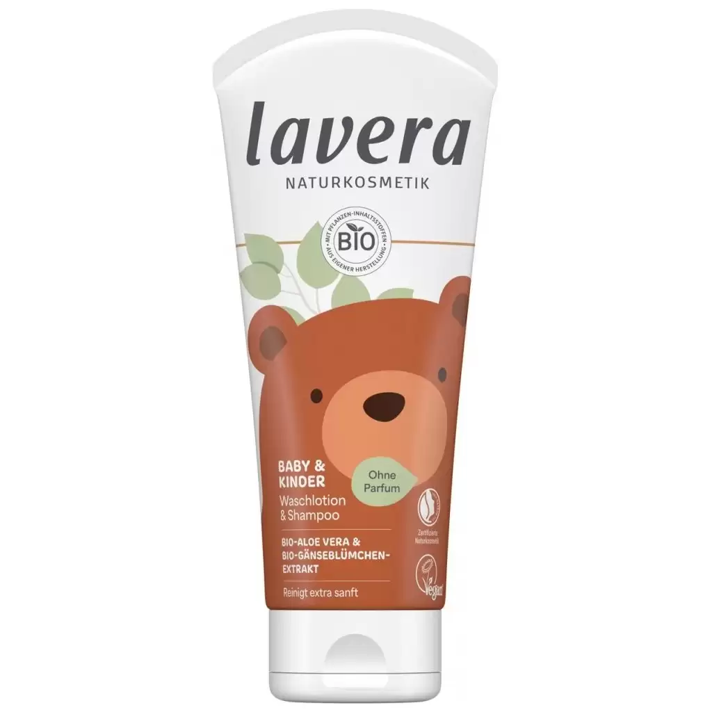 Cosmetice  copii - Sampon si gel de dus pentru copii cu aloe vera bio fara parfum 200ml