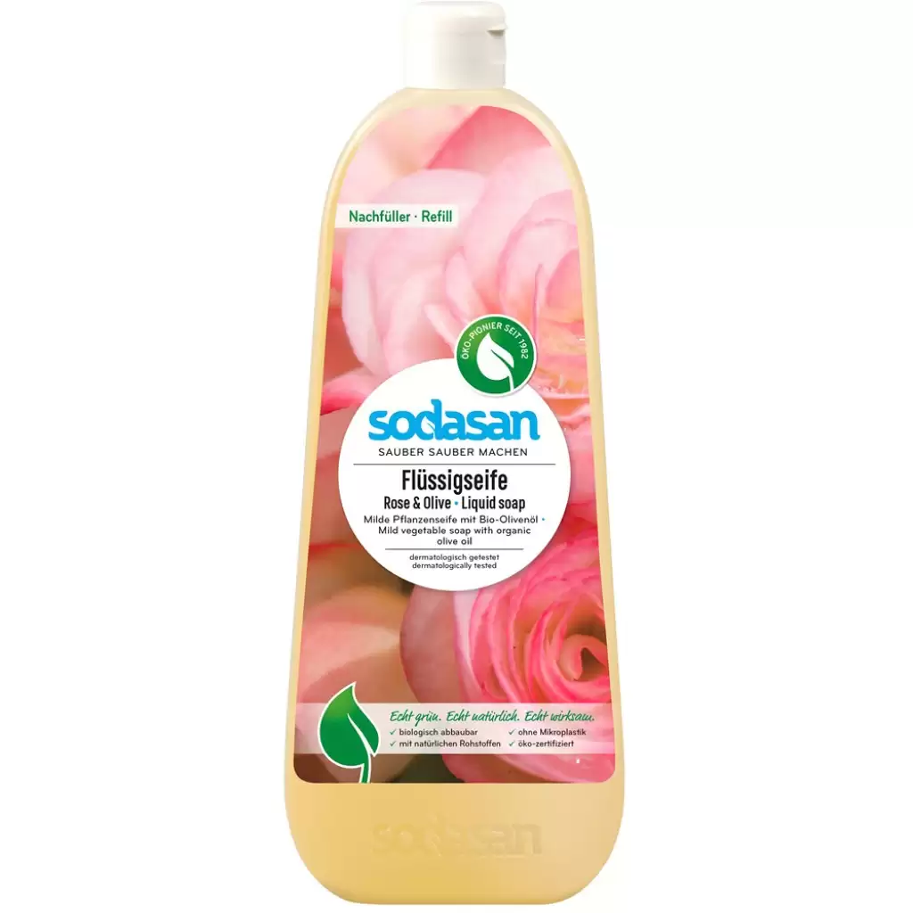 Cosmetice - Sapun lichid cu trandafir si masline bio 1L