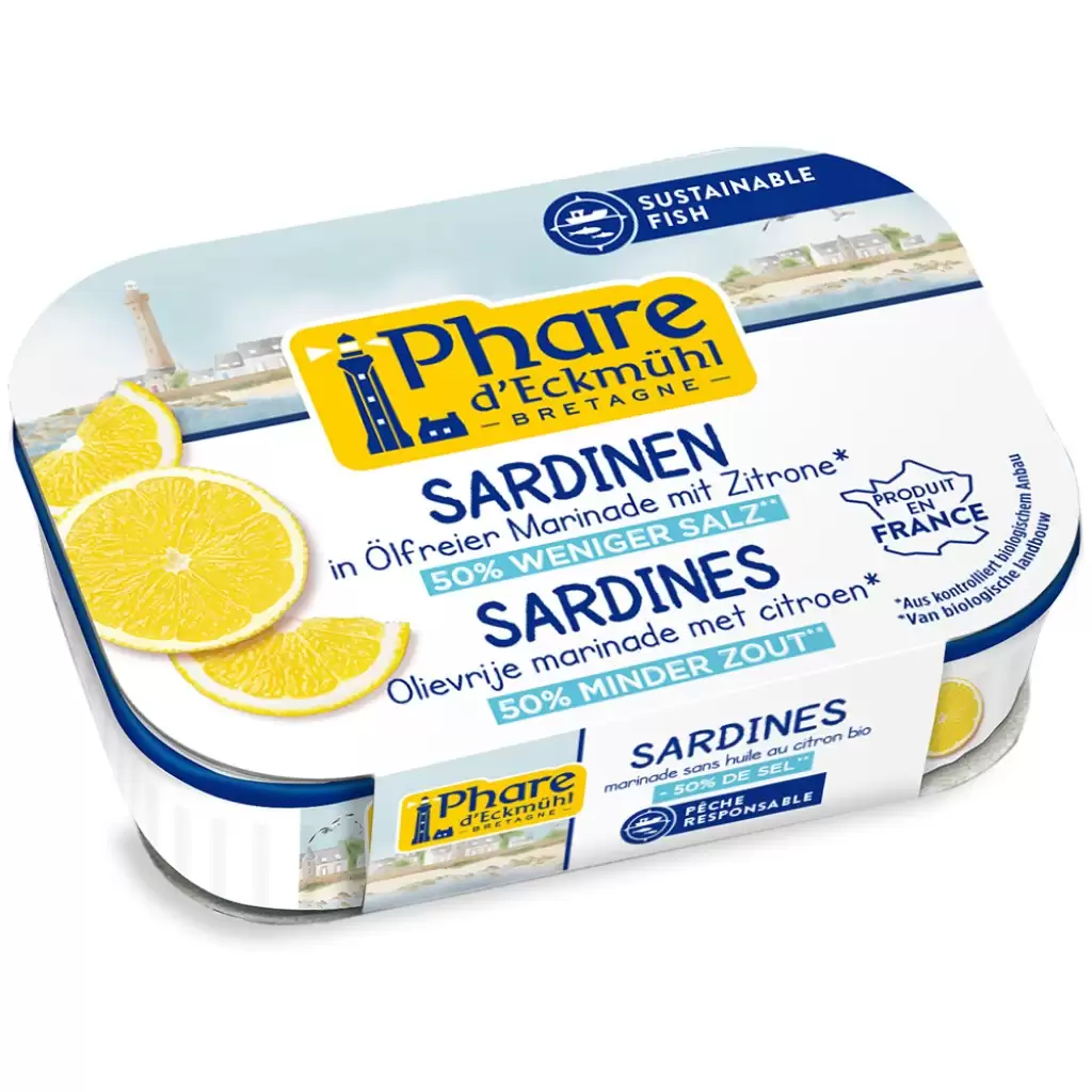 Conserve peste - Sardine in marinada cu lamaie fara ulei 115g