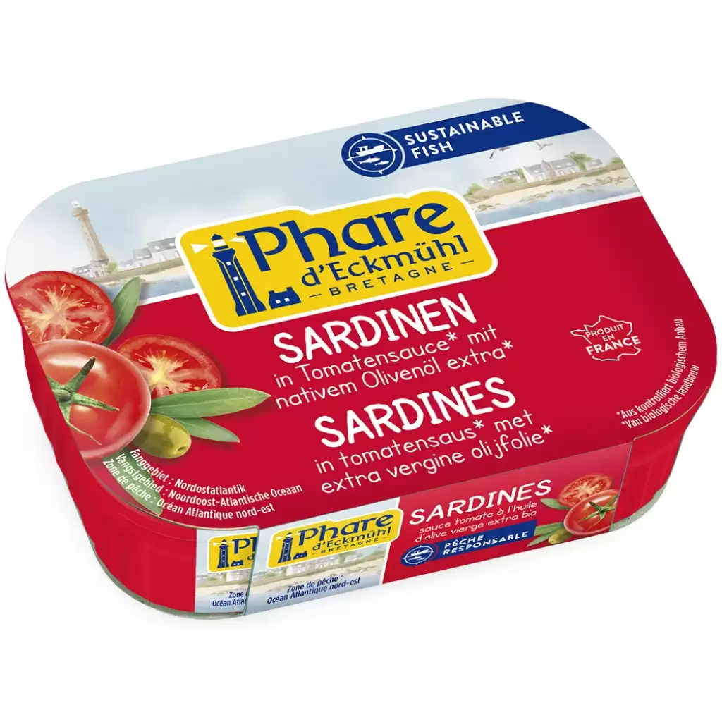 Conserve peste - Sardine in sos de rosii bio cu ulei de masline bio extravirgin 135g