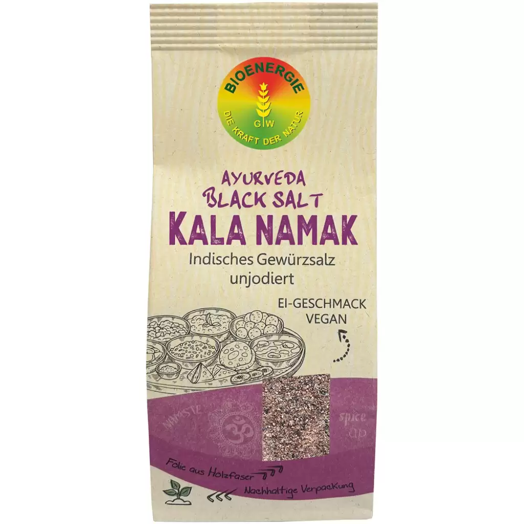 Sare - Sare neagra fina condimentata neiodata Ayurveda Kala Namak 200g