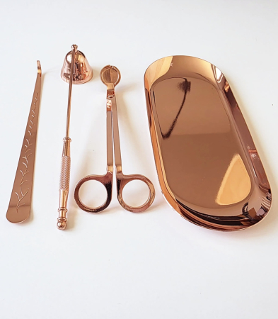 Cosmetice MAYAM  - Set instrumente pentru lumânări Rosegold