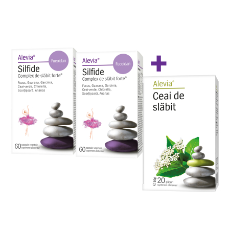 Slabire - Silfide Complex de slăbit forte + Fucoidan Pachet 60+60 capsule vegetale