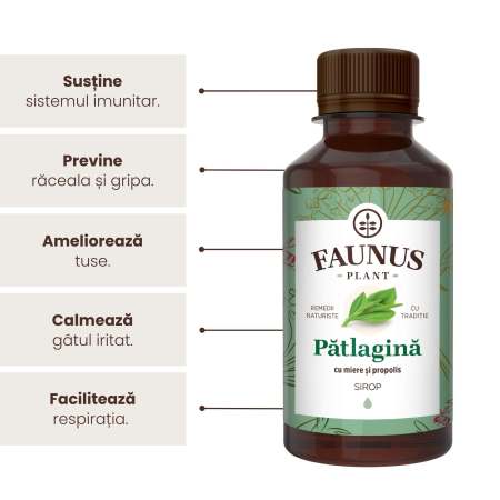 Sirop Pătlagină cu Miere și Propolis 200ml [5]