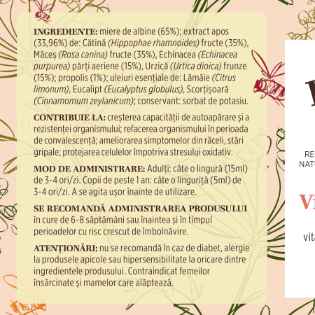 Sirop Vitaminizantus cu Miere si Propolis 200ml [6]