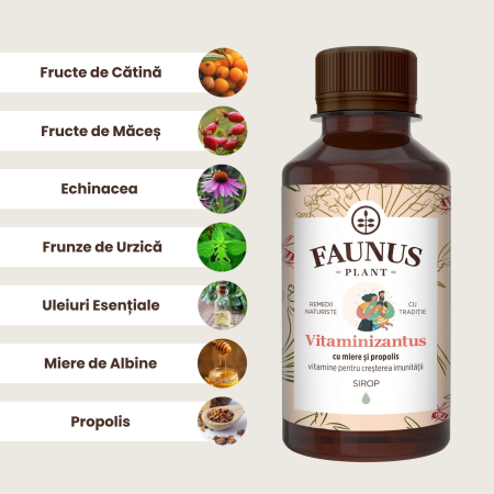 Sirop Vitaminizantus cu Miere si Propolis 200ml [4]