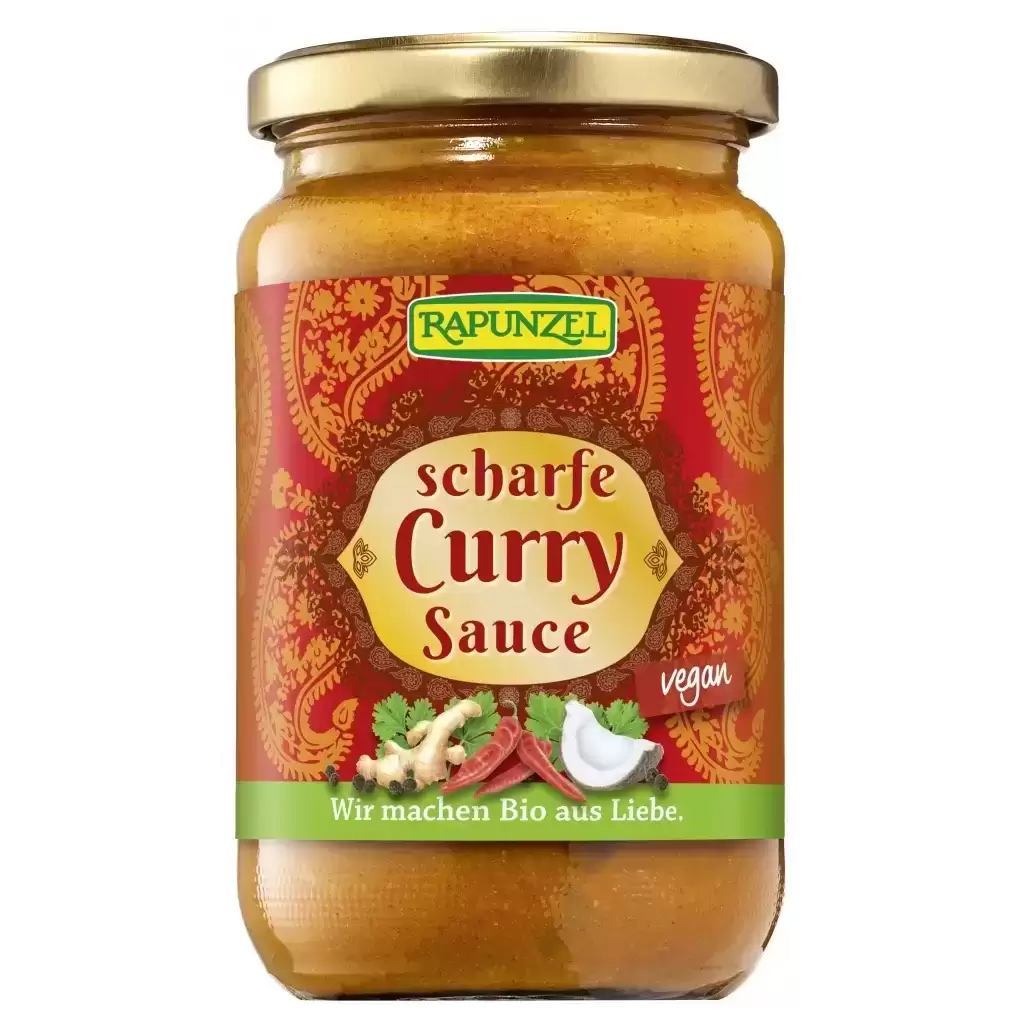 Sos, Crema - Sos Curry iute vegan 330ml, eco 340g