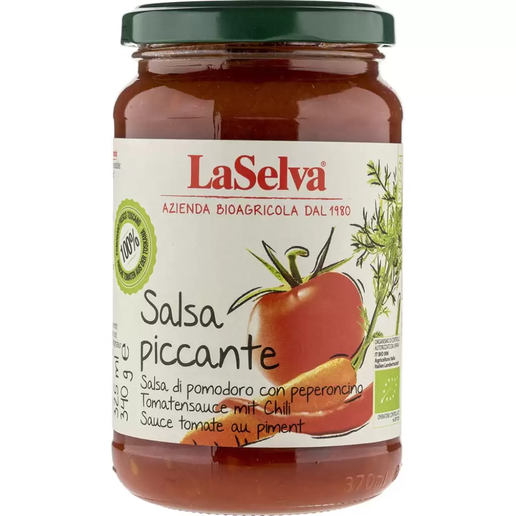 Sos, Crema - Sos de rosii Salsa Picante cu chili, eco 340g