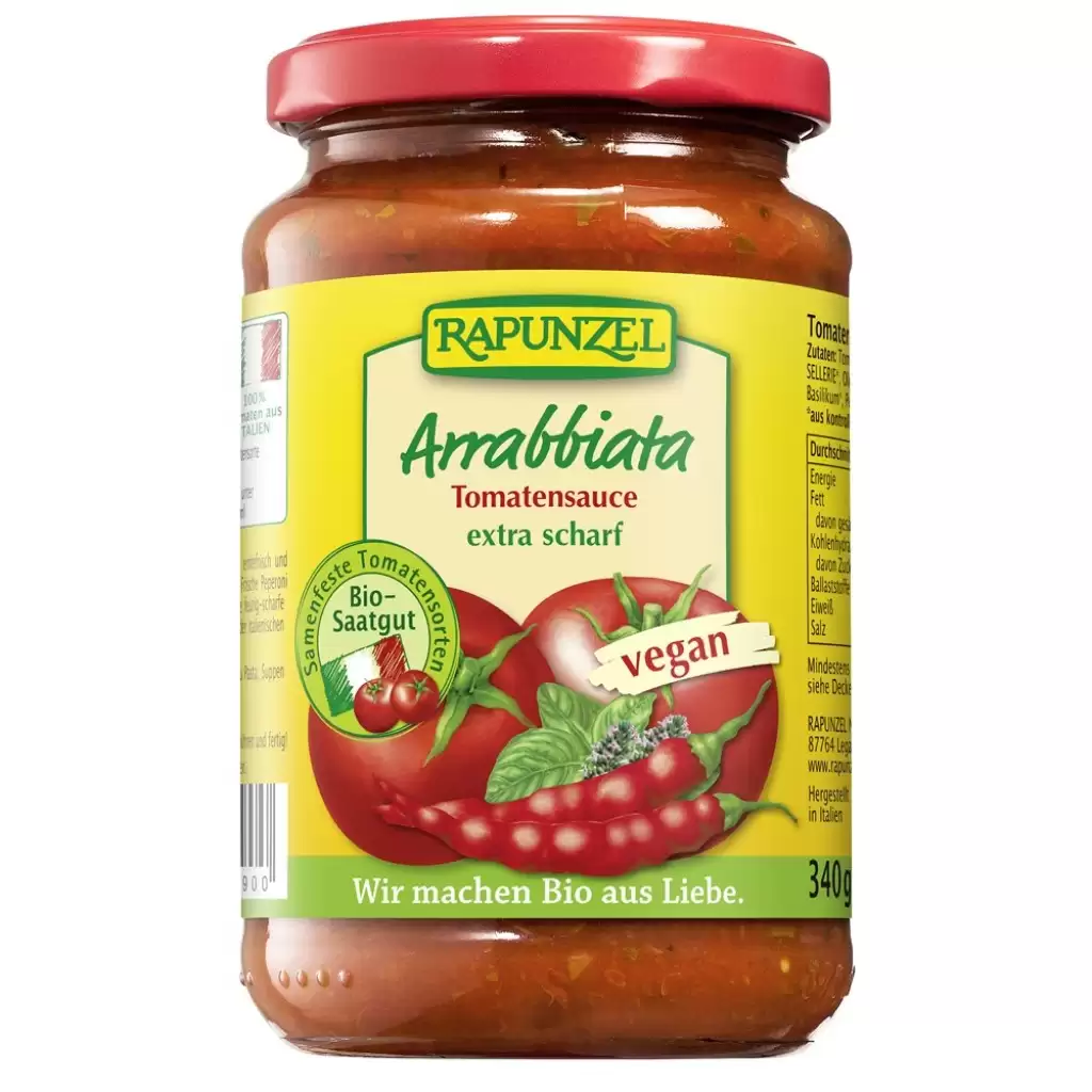 Sosuri - Sos de tomate Arrabbiata vegana, eco 340g