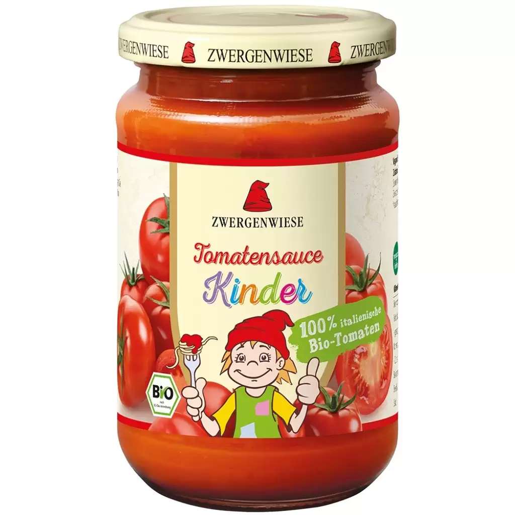 Sos, Crema - Sos de tomate pentru copii cu indulcitor din mere fara gluten, eco 340ml