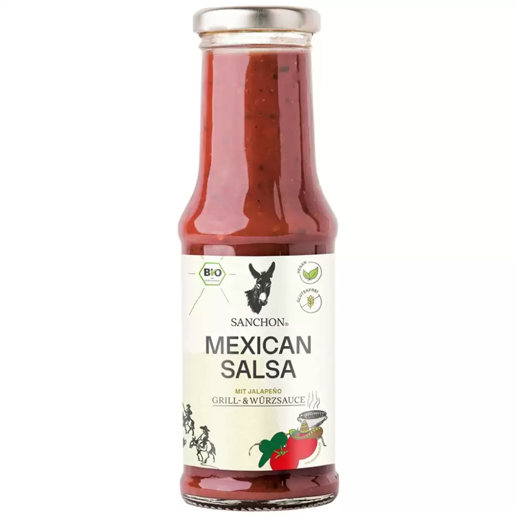 Sos, Crema - Sos pentru gratar salsa mexicana cu chili jalapeno fara gluten, eco 210ml