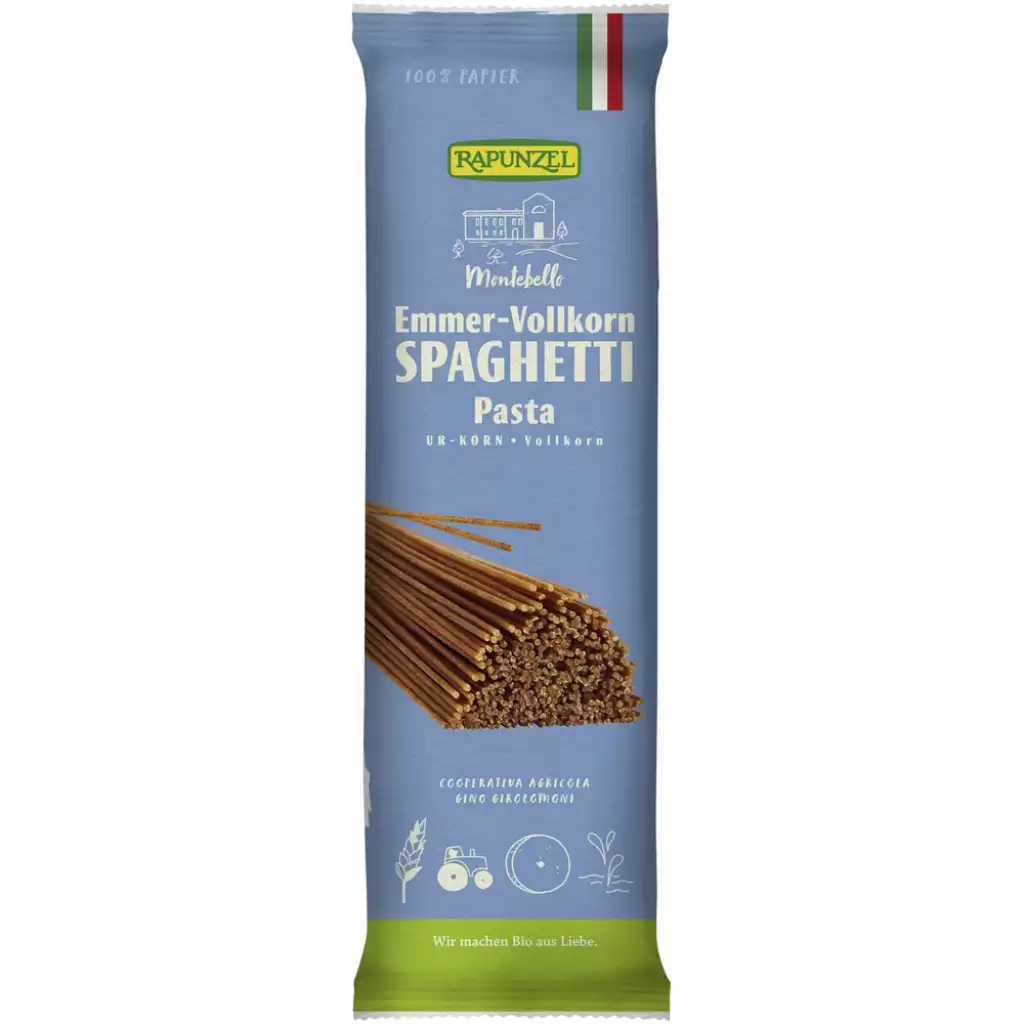 Paste fainoase - Spaghetti emmer integrale, eco 500g