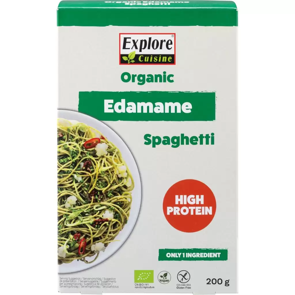 Fara Gluten - Spaghetti proteice din edamame fara gluten, eco 200g
