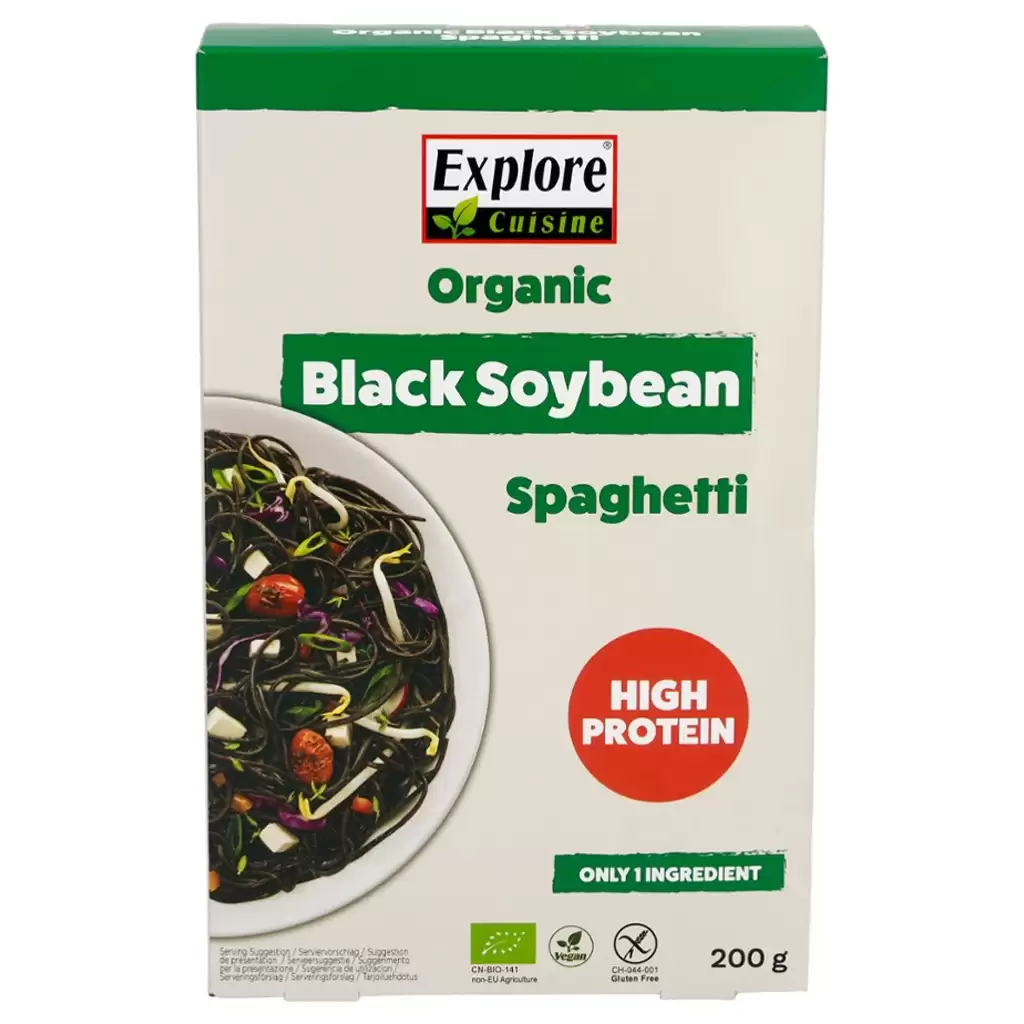Fara Gluten - Spaghetti proteice din soia neagra fara gluten, eco 200g