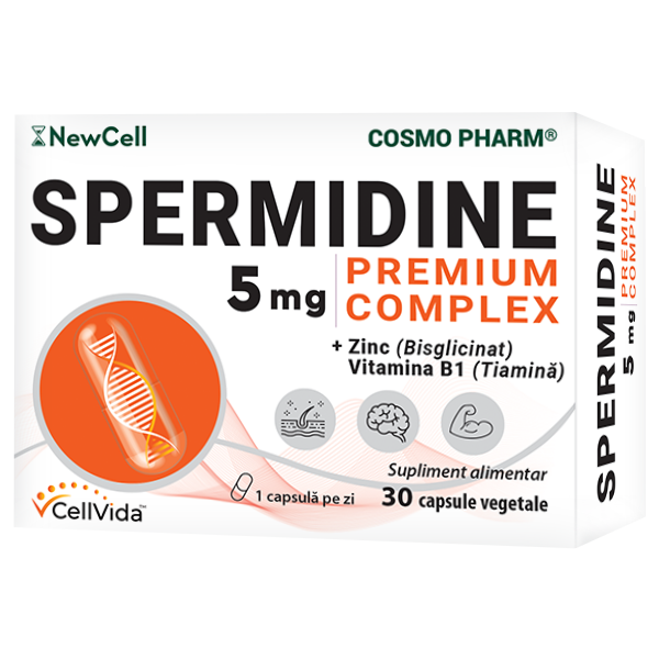 Extracte - SPERMIDINE 5 mg PREMIUM COMPLEX - Molecula longevitatii și a regenerarii celulare