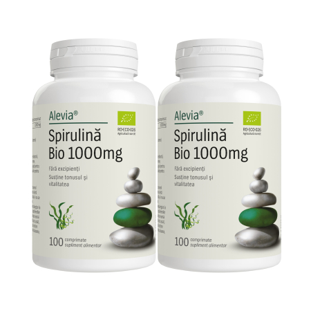 Extracte - Spirulină Bio 1000mg Pachet 100+100 comprimate