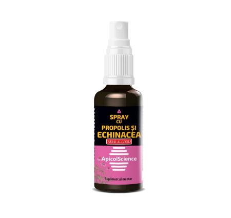 Apicole si Propolis - Spray cu Propolis și Echinacea fără Alcool 50 ml