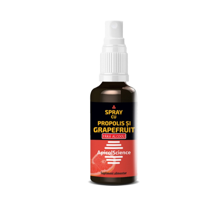 Apicole si Propolis - Spray cu Propolis și Grapefruit Fără Alcool 50 ml