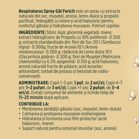 Spray Respiratorus Gât Fericit Copii 30ml [5]