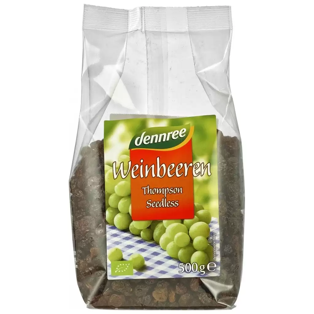 Fructe uscate - Stafide din struguri Thompson fara samburi, eco 500g