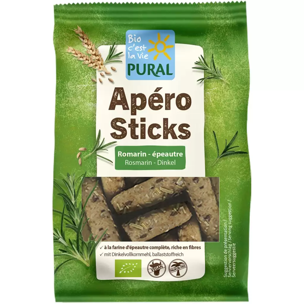 Sticksuri, chipsuri si covrigei - Sticksuri din spelta cu rozmarin, eco 100g