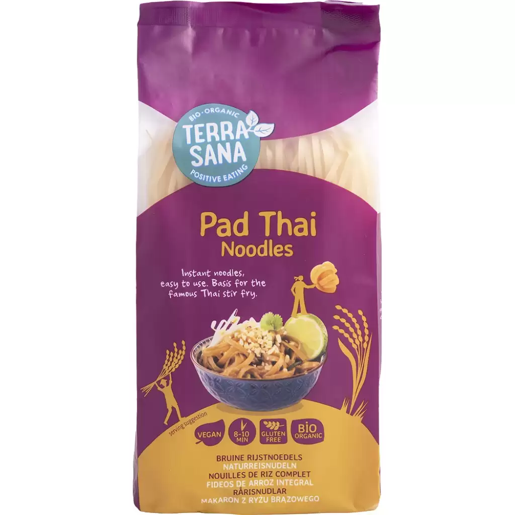 Mancare asiatica - Taitei de orez Pad Thai fara gluten, eco 250g