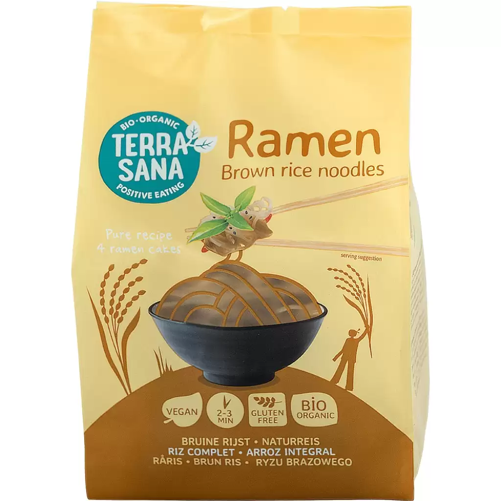 Mancare asiatica - Taitei din orez brun fara gluten, eco 280g
