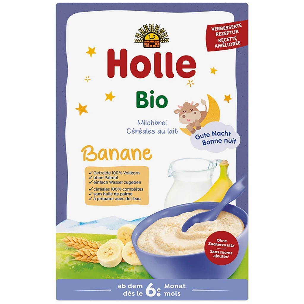 Cereale bio bebe - Terci cu lapte si banane pentru copii 6 luni, eco 250g