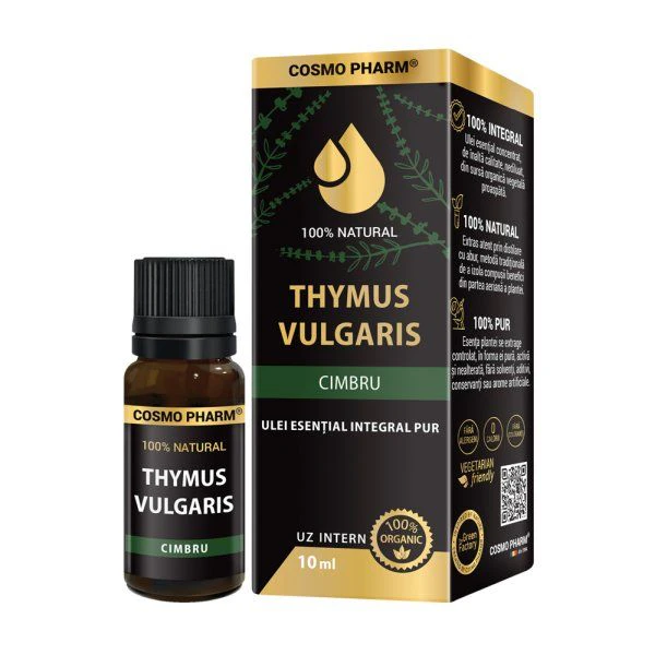 Uleiuri Esentiale - THYMUS VULGARIS - Ulei Esential De Cimbru Uz Intern 10 ml