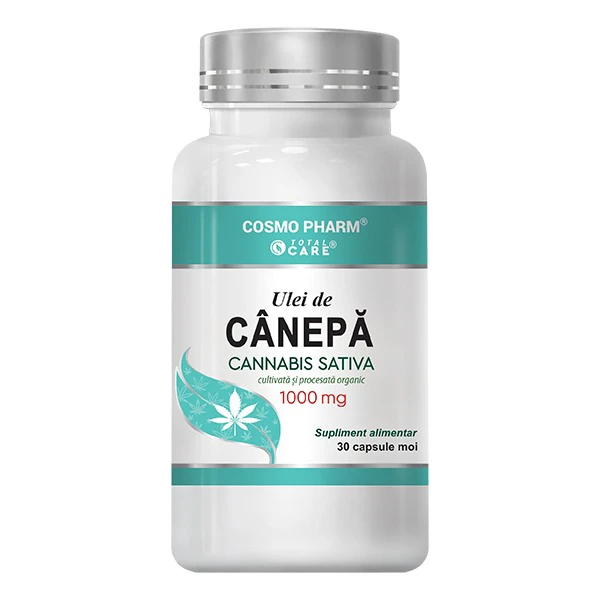 Extracte - Ulei de Canepa Cannabis sativa 1000 mg, 30 capsule