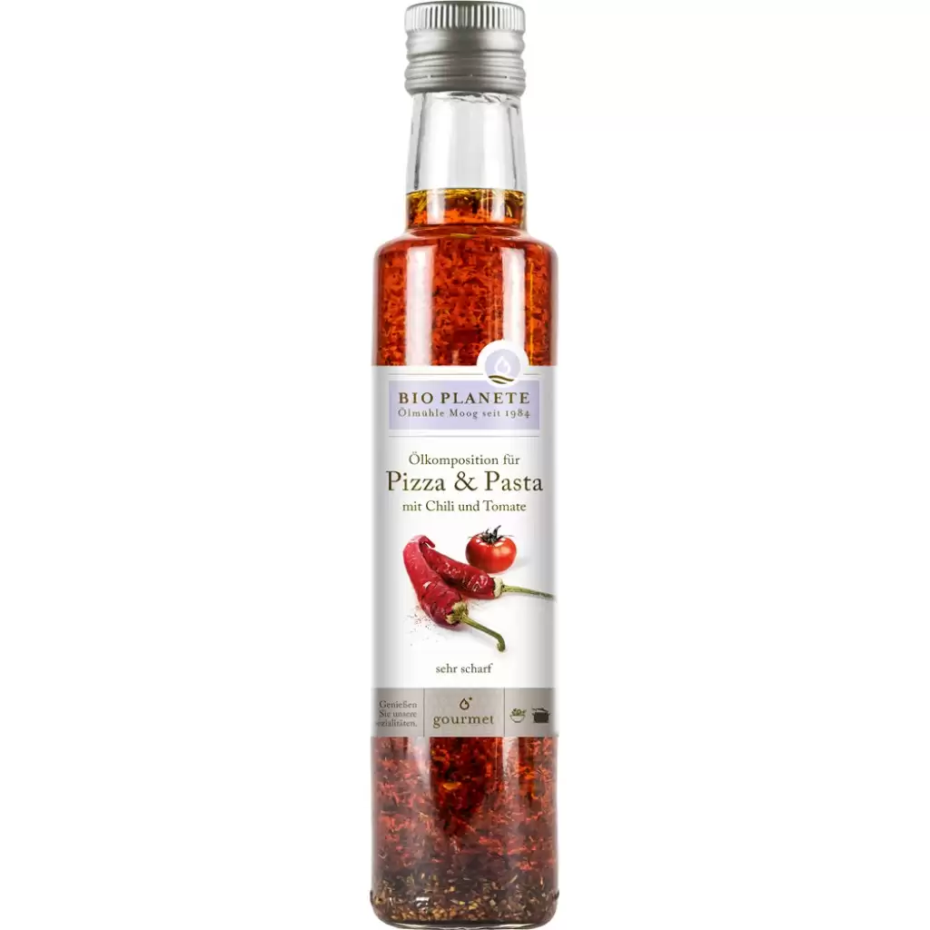 Ulei vegetal - Ulei pentru pizza si paste cu chili si rosii, eco 250ml