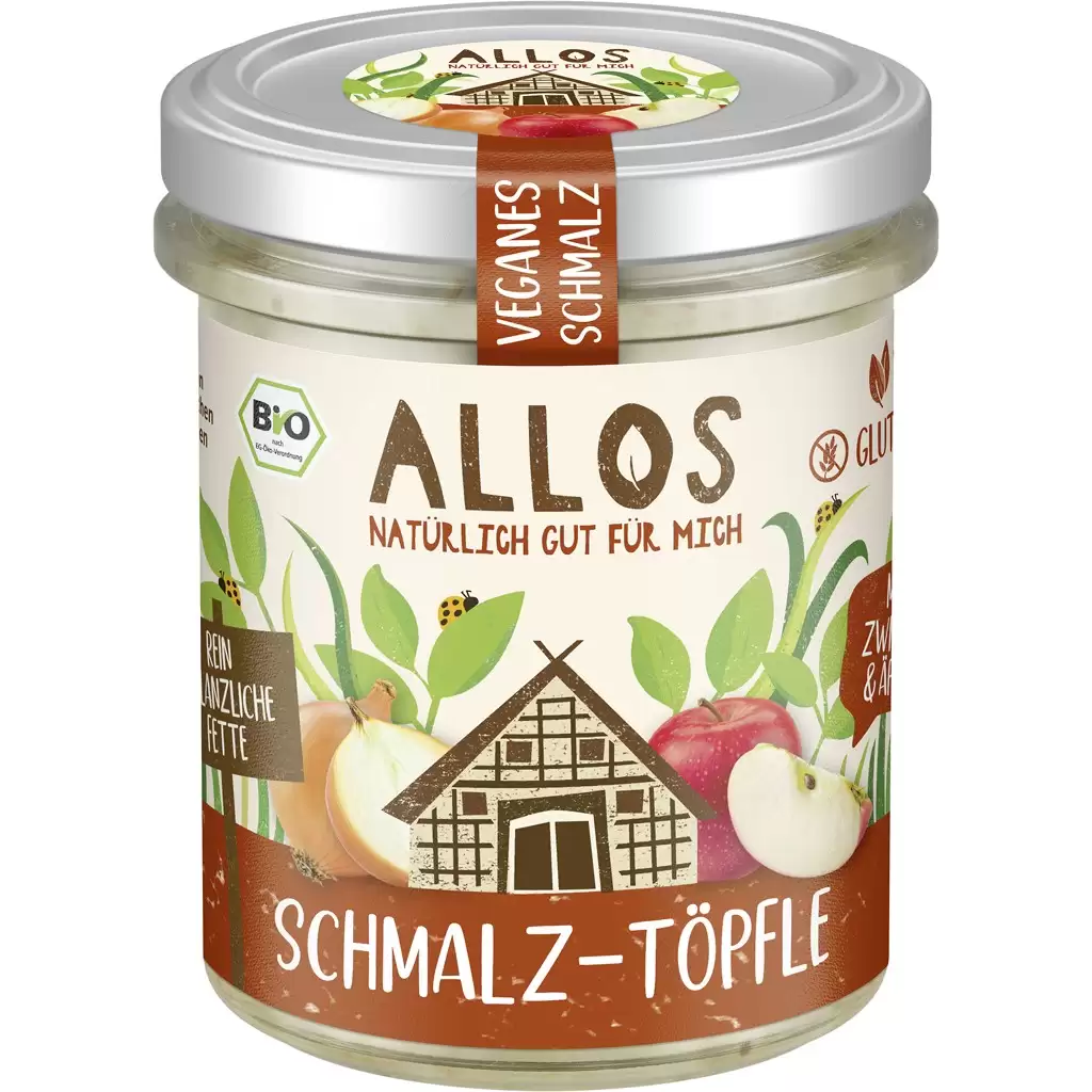 Pateu si creme vegetale - Unsoare vegetala cu ceapa si mar fara gluten, eco 150g