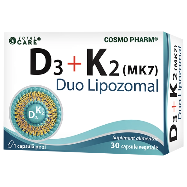 Minerale - Vitamina D3 K2 Lipozomala - absorbtie ridicata