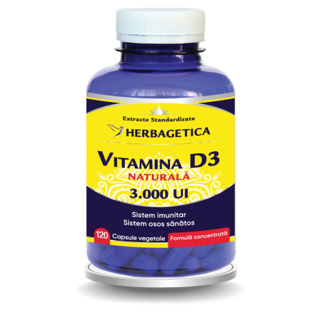 Suplimente - Vitamina D3 Naturala 3000 Ui 120 capsule