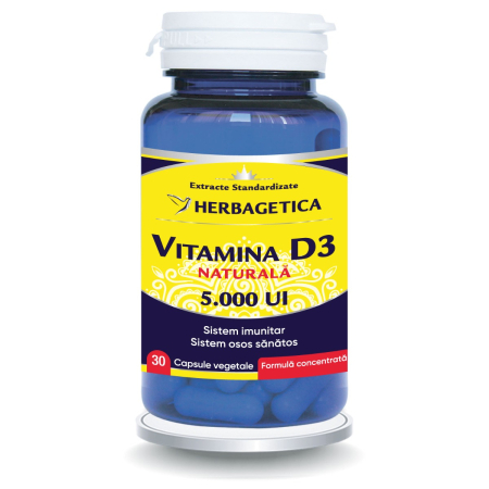 Suplimente - Vitamina D3 Naturala 5000 Ui 30 capsule