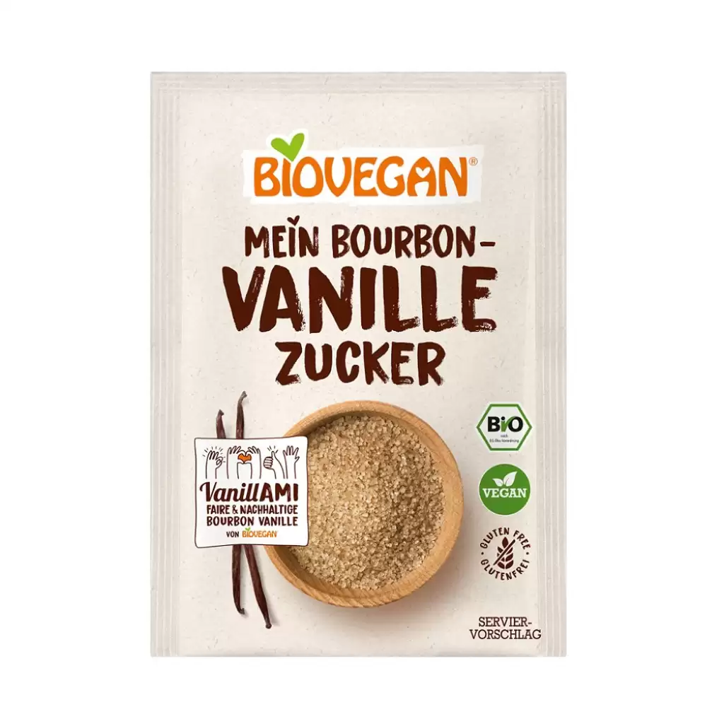Ingrediente copt - Zahar vanilie bourbon integral nativ fara gluten, eco 4x8g