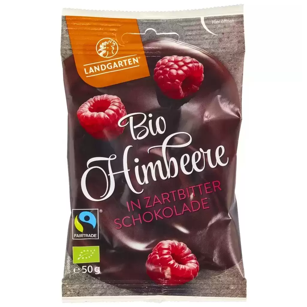 Dulciuri - Zmeura liofilizata invelita in ciocolata amaruie fara gluten, eco 50g