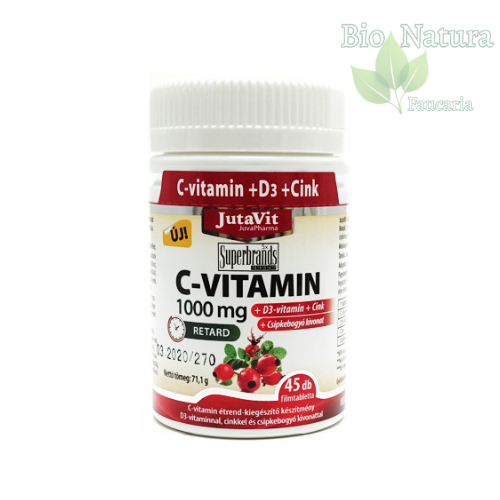VITAMINA C 1000 mg RETARD CU EXTRACT DE MĂCEŞE D3 ZINC [1]