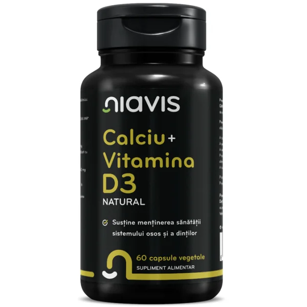 Calciu + Vitamina D3 Natural 60cps vegetale [1]
