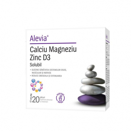 Produse Naturiste - Calciu Magneziu Zinc D3 Solubil 20 plicuri