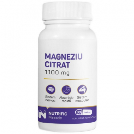 Produse Naturiste - Magneziu Citrat 375mg, 60 capsule - Nutrific
