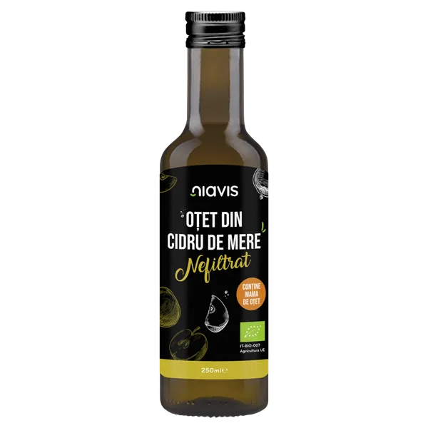 Produse Naturiste - Otet din Cidru de Mere Nefiltrat Ecologic/BIO 250ml