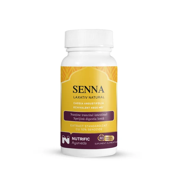 Produse Naturiste - Senna, laxativ natural, 30 capsule vegetale, Nutrific