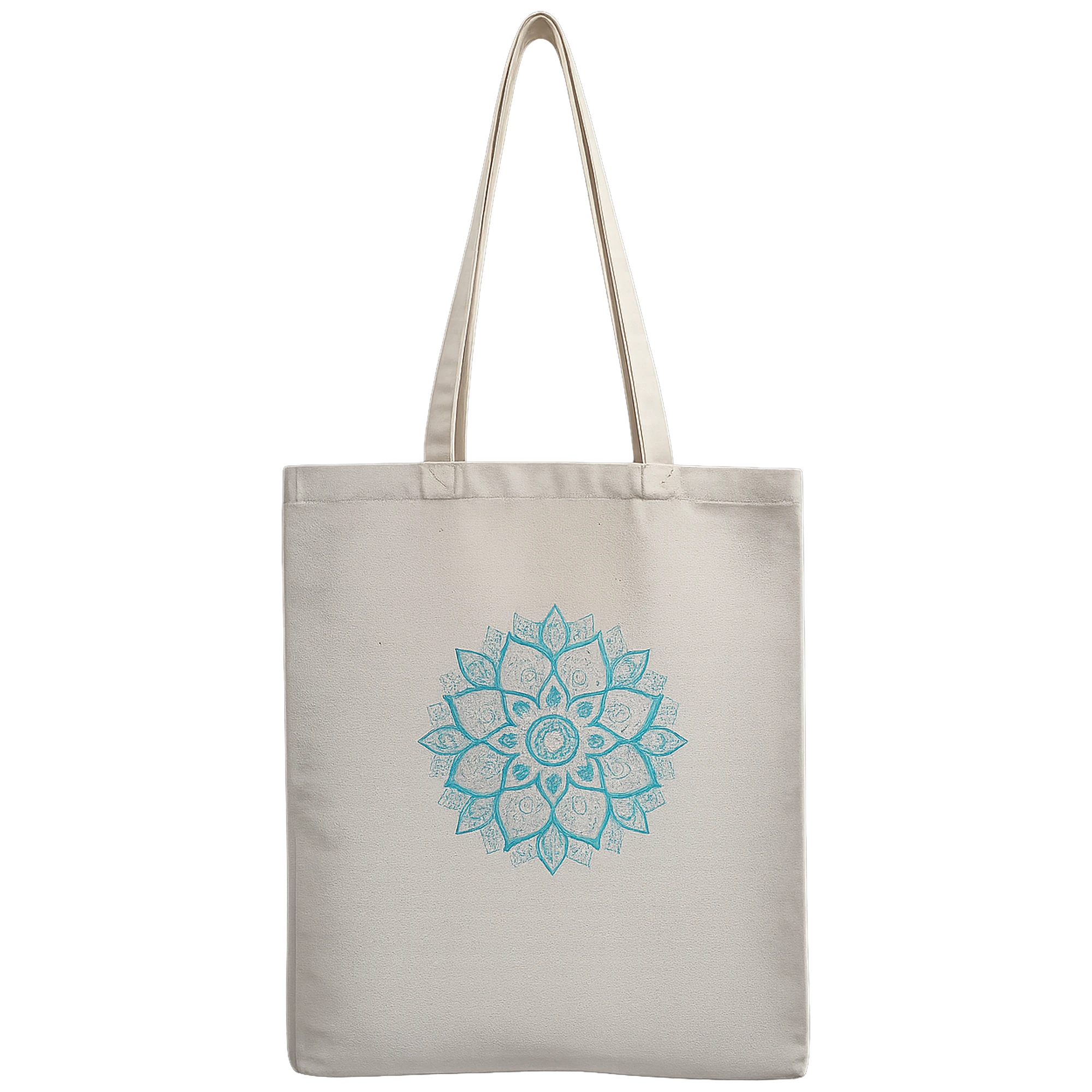 Broderie: Plase și sacoșe - Plasa textila brodata "Floral Mandala" (Tote Bag)