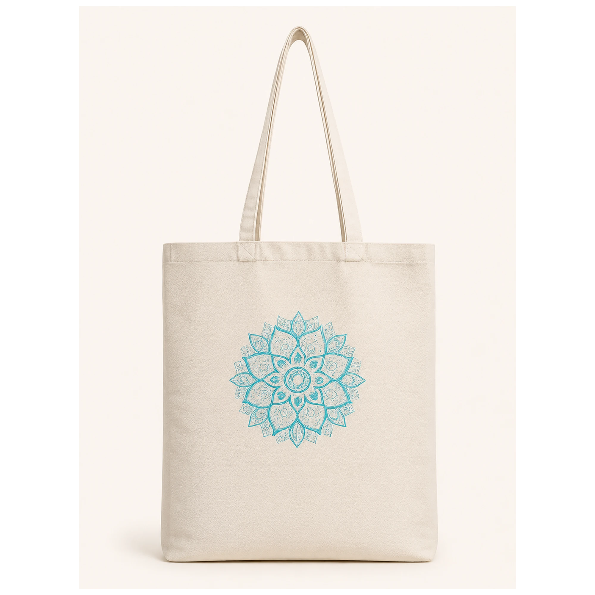 Broderie: Plase și sacoșe - Plasa textila brodata "Floral Mandala" (Tote Bag)