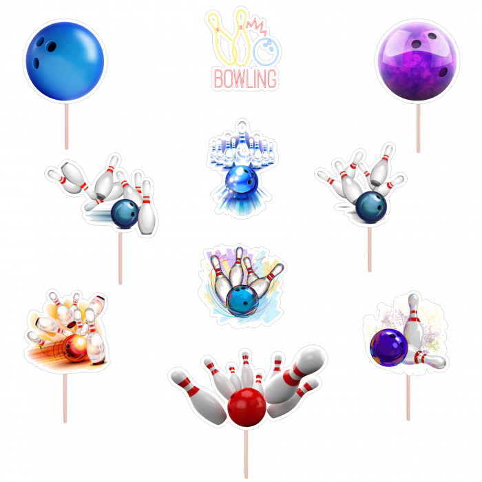 Set figurine tort/briose Bowling [1]