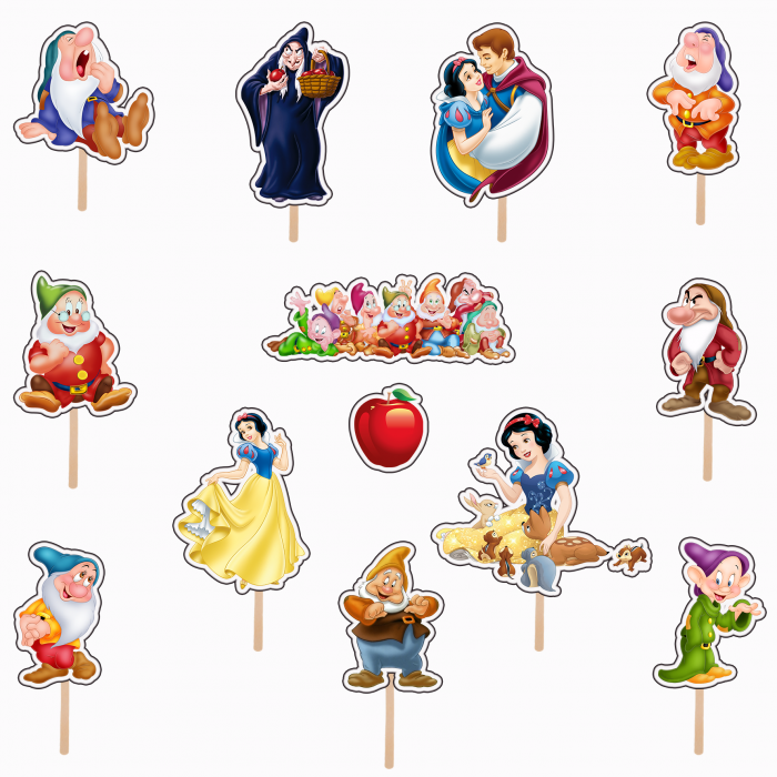 Set figurine tort/brioșe Alba ca Zapada [1]