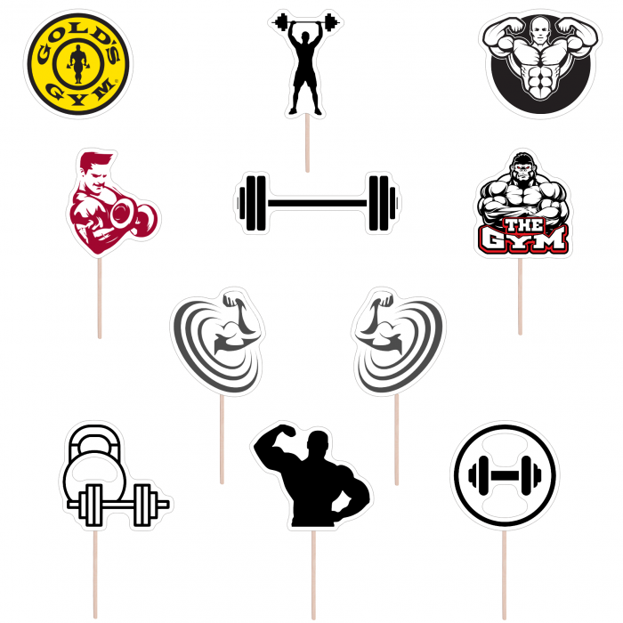 Set figurine tort/brioșe Gym/ Sala de sport [1]