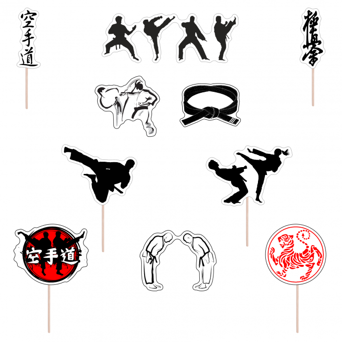 Set figurine tort/brioșe Karate [1]