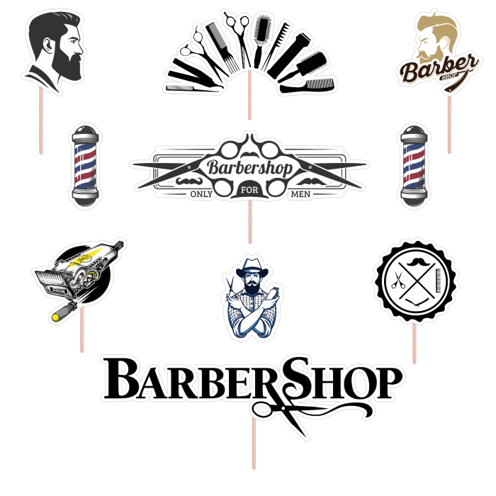 Set figurine tort/briose Barbershop [1]